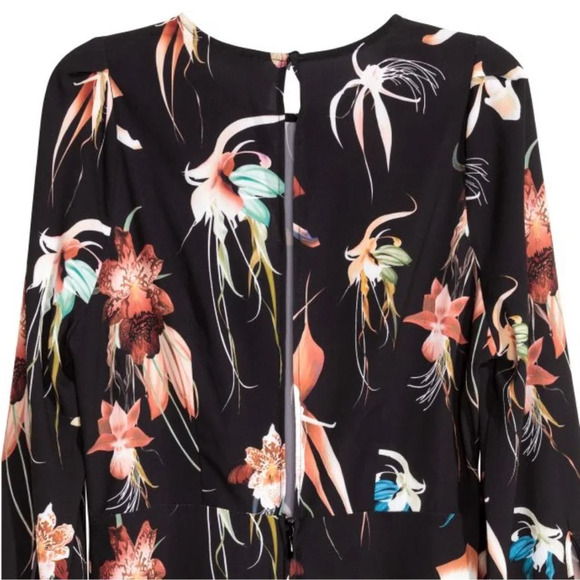 H&M Orchid Floral Dress Size 8 - Picture 3 of 13